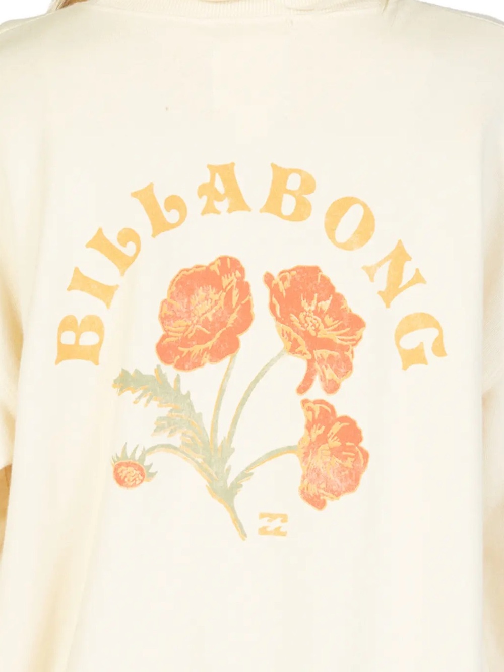 Billabong Cream Sweatshirt with Orange Poppy Graphic - Picture 3 of 6